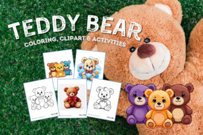 Teddy bear clipart coloring pages and activities at PrintColorFun com