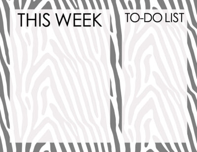 This week to do list - Animal zebra print from PrintColorFun com (4)