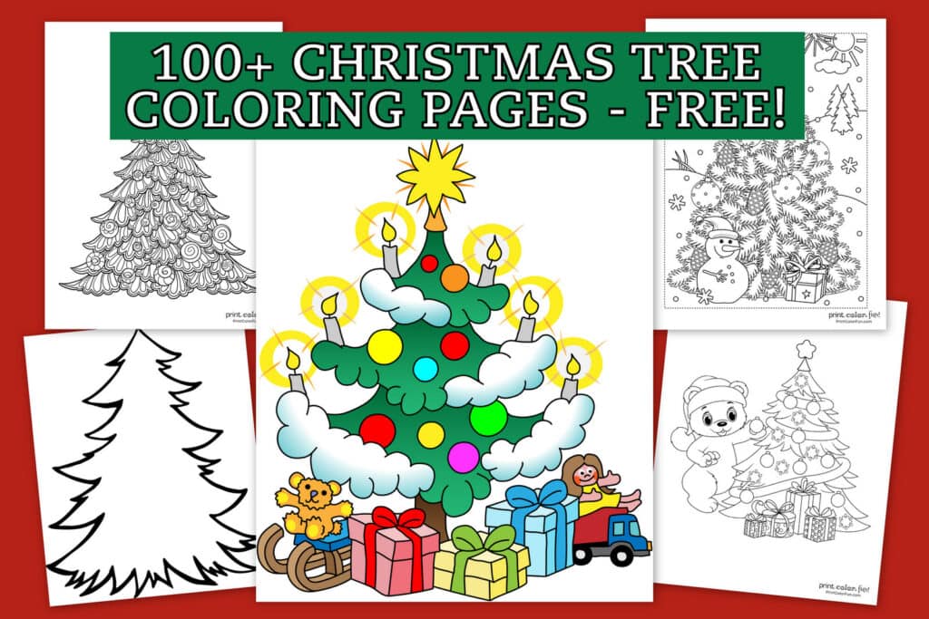 top 100 christmas tree coloring pages the ultimate free