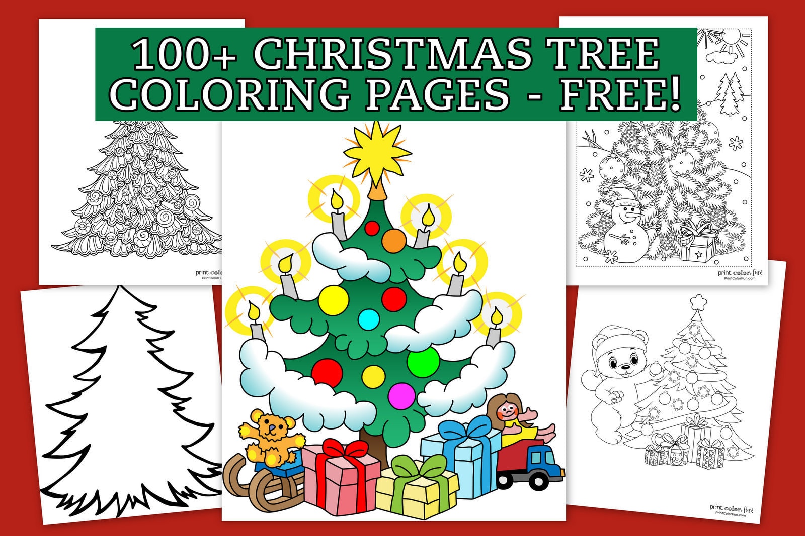 Top 100 Christmas tree coloring pages The ultimate (free!) printable collection