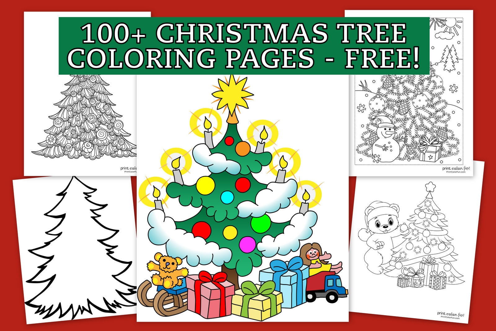 Top 100 Christmas Tree Coloring Pages The Ultimate Free Printable Collection Print Color Fun