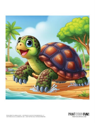 Tortoise color clipart from PrintColorFun com 1