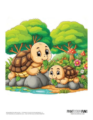 Tortoise color clipart from PrintColorFun com 2