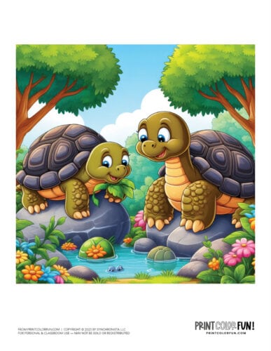 Tortoise color clipart from PrintColorFun com 3