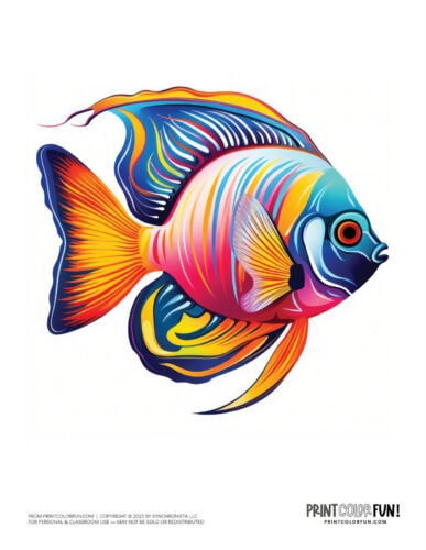 Tropical fish color clipart from PrintColorFun com (4)