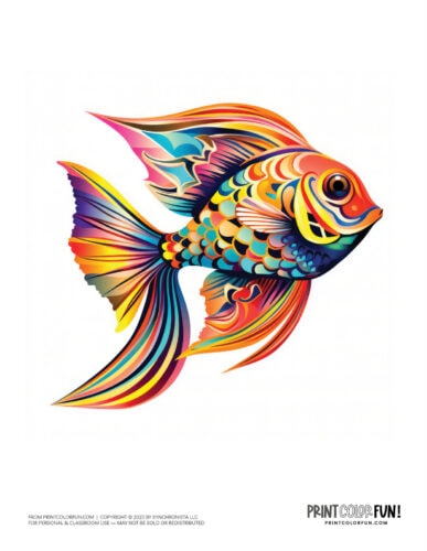 Tropical fish color clipart from PrintColorFun com (5)