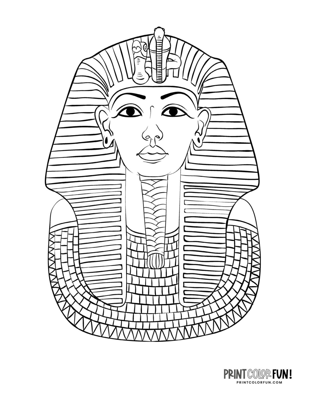 King Tut coloring pages: Ancient Egypt's King Tutankhamun, at ...