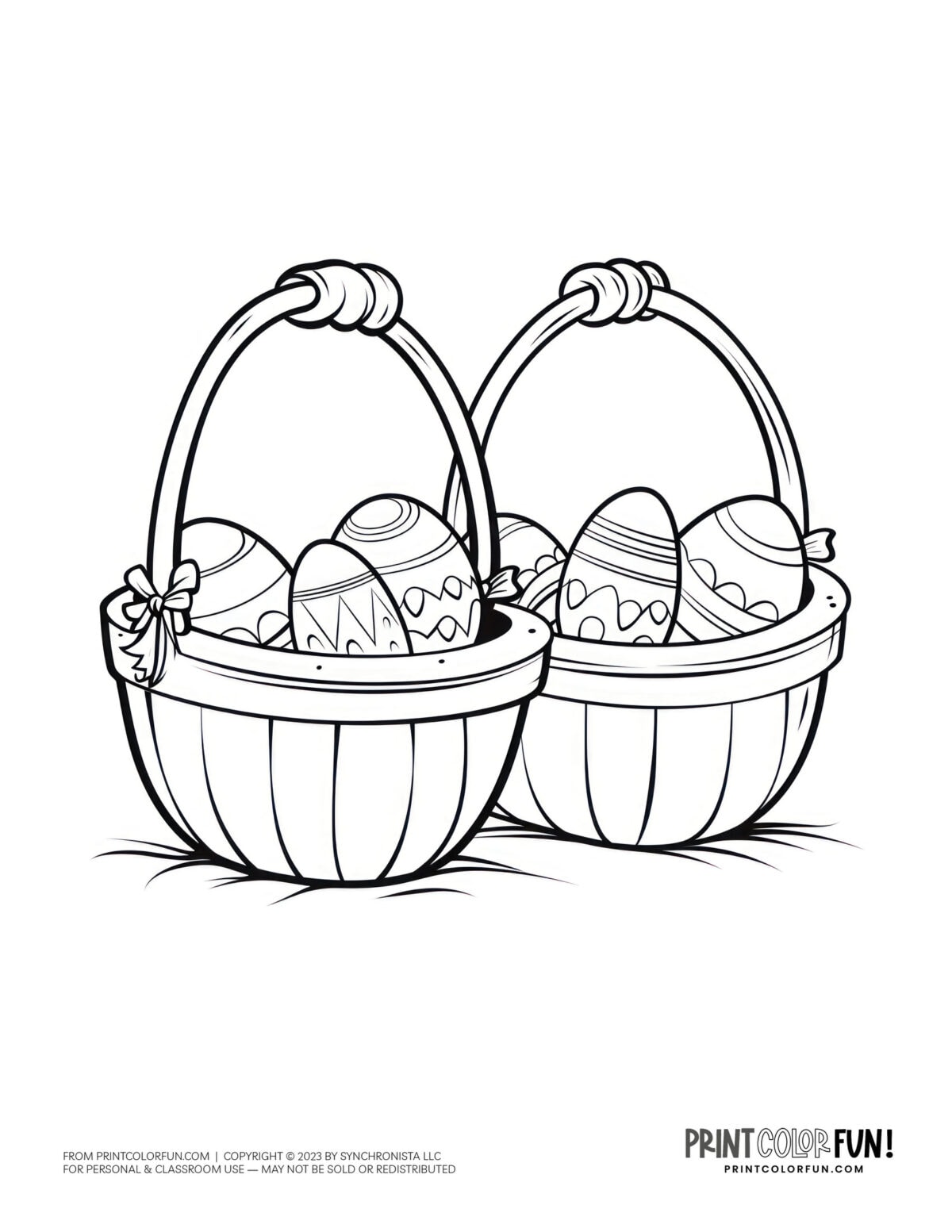 Get crafty: 40+ Easter basket templates for creative coloring page ...