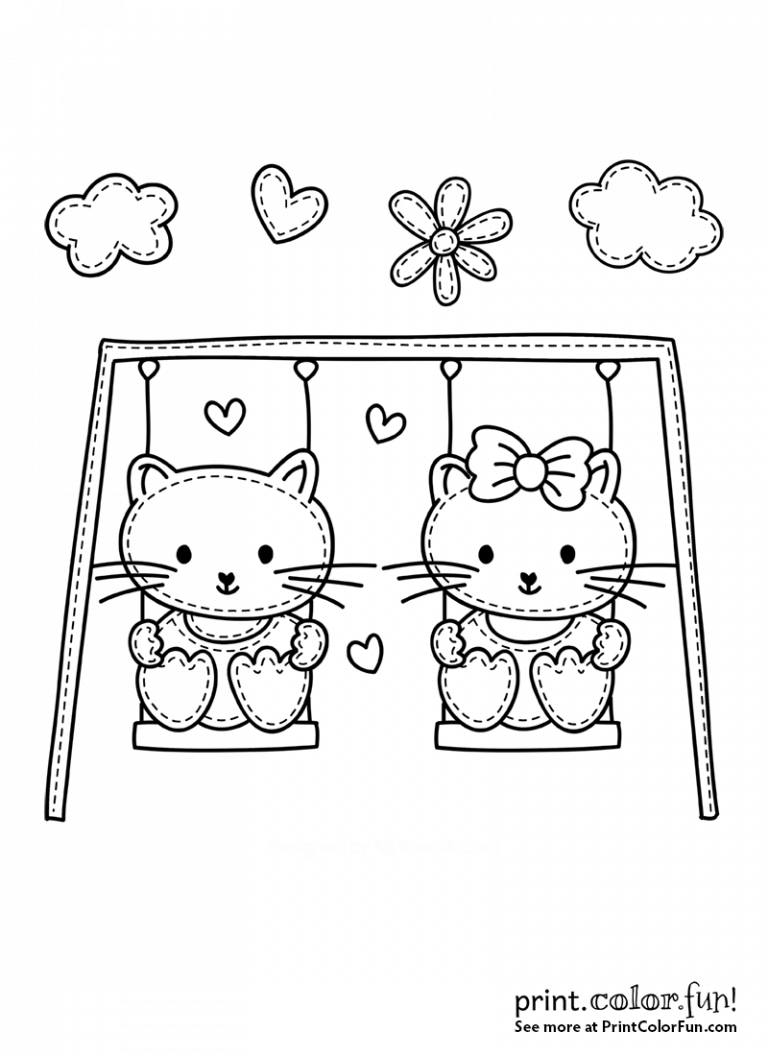 Cat coloring pages & printables   Print. Color. Fun Free ...