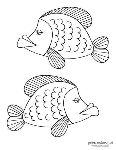 Top 100 fish coloring pages: Cute free printables - Print Color Fun!