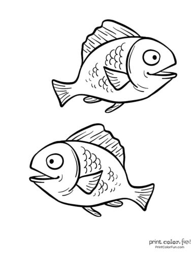 Top 100 fish coloring pages: Cute free printables coloring page - Print