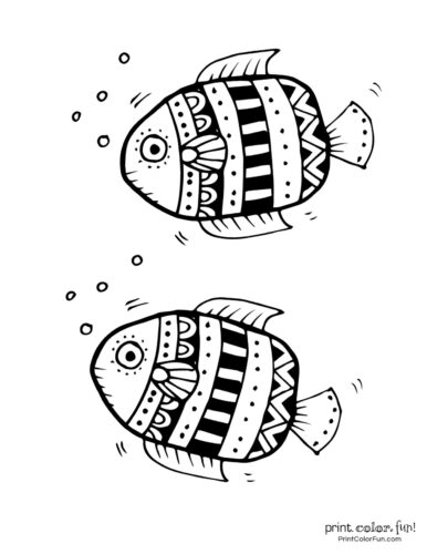 Two cute fish free coloring page from PrintColorFun com (5)