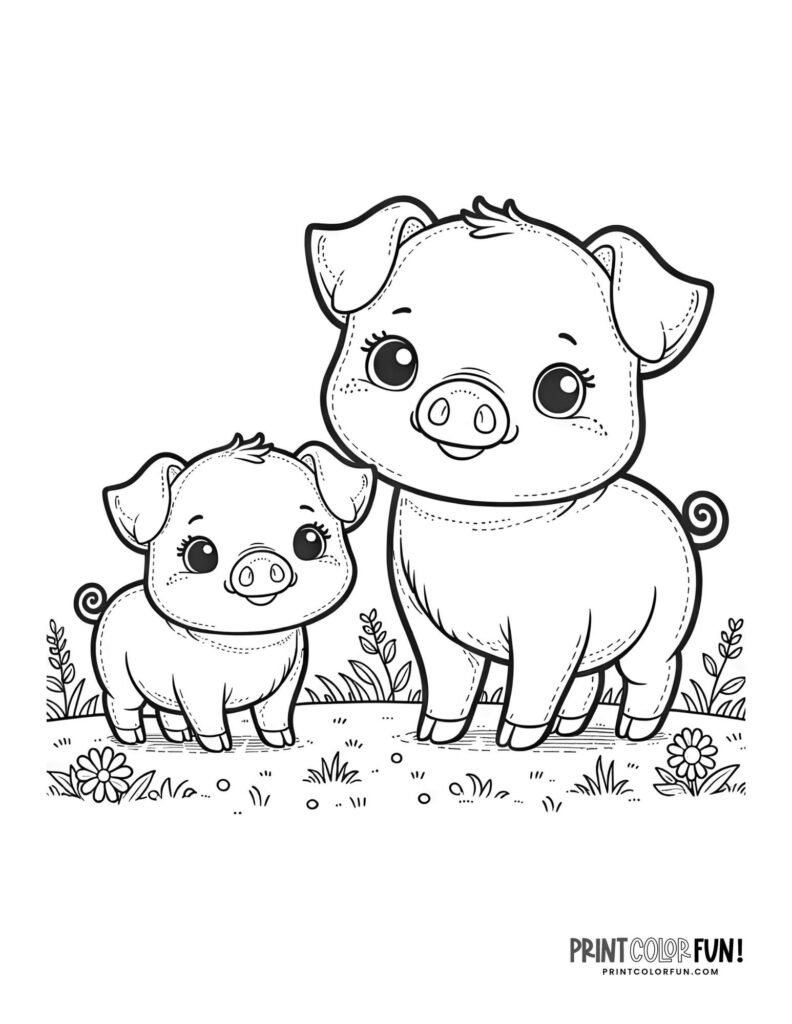 30 pig clipart & coloring pages: Go hog wild with our exclusive ...