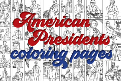 US Presidents Coloring pages of the first 42 American leaders