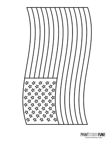 USA American flag coloring page at PrintColorFun com 2