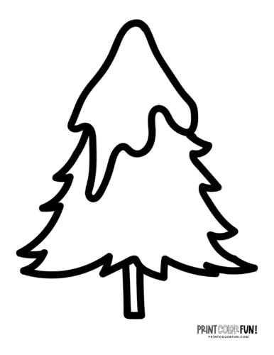 Undecorated Christmas tree coloring page from PrintColorFun com (5)