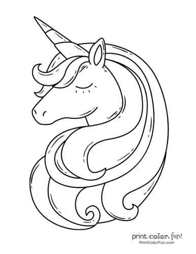 Featured image of post Simple Unicorn Head Coloring Pages