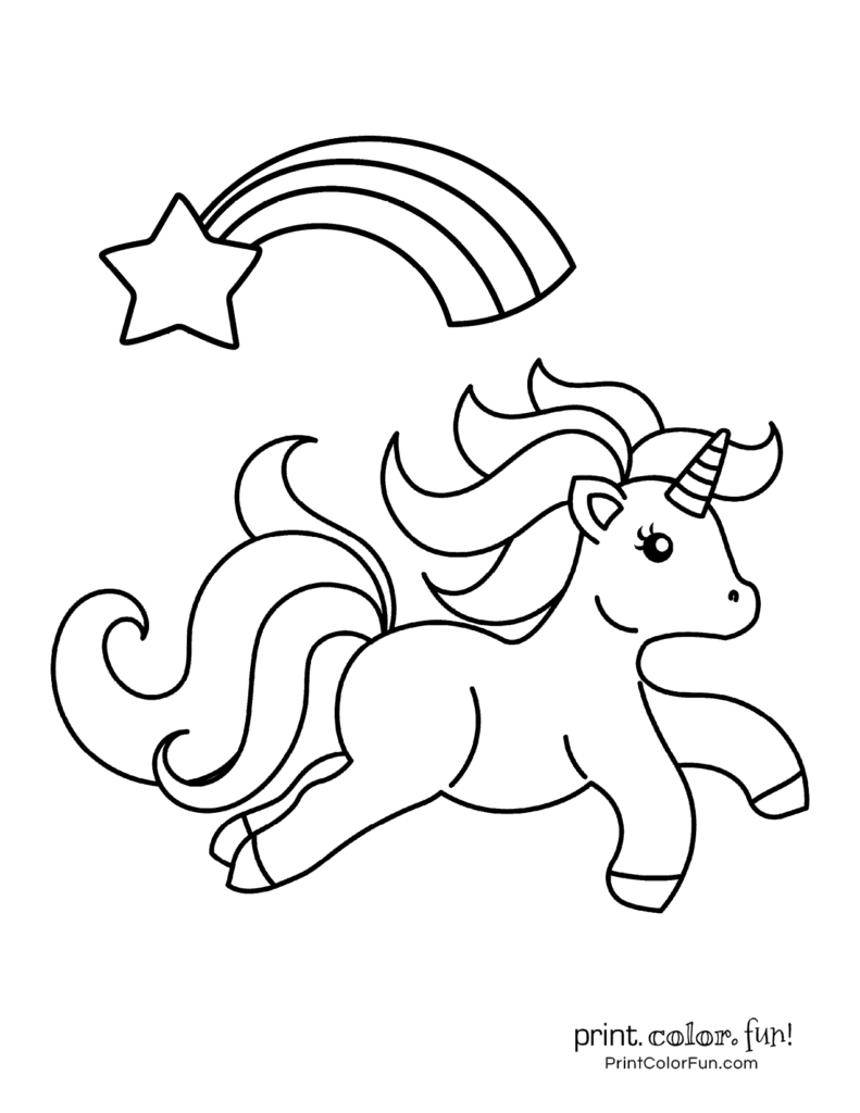 cute my little unicorn 5 different coloring pages to print print