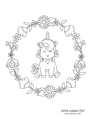 7500 Top Printable Coloring Pages Of Unicorn For Free