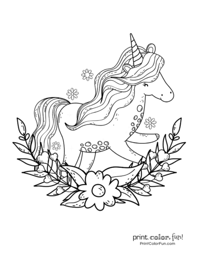 Unicorn coloring pages from PrintColorFun com (11)