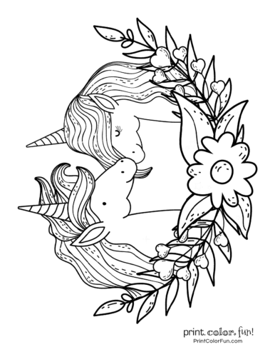 Unicorn coloring pages from PrintColorFun com (12)