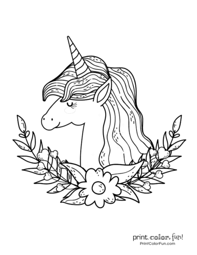 Unicorn coloring pages from PrintColorFun com (13)