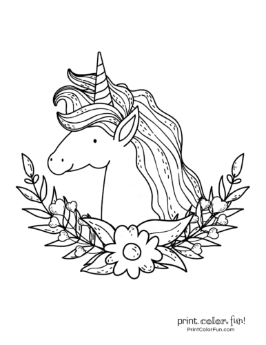 Unicorn coloring pages from PrintColorFun com (14)