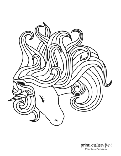 7700 Real Unicorn Coloring Pages Pictures