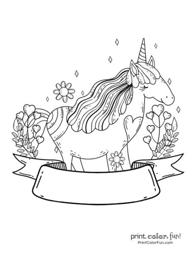 Unicorn printable coloring pages2