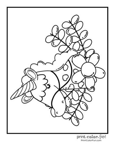 Unicorn printable coloring pages3