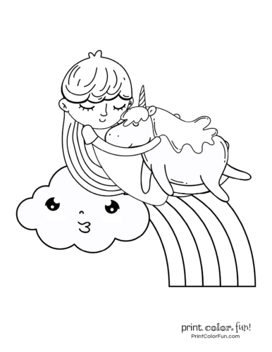 Unicorn printable coloring pages4