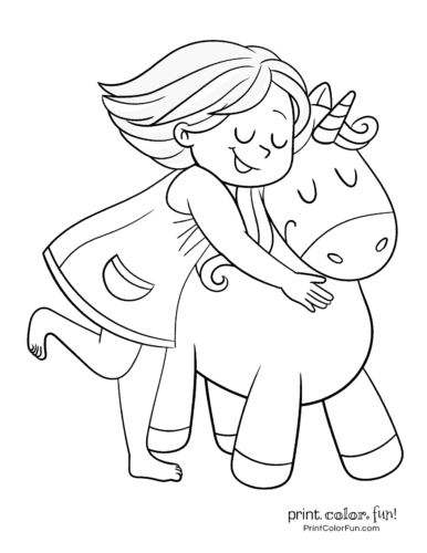 Unicorn printable coloring pages7