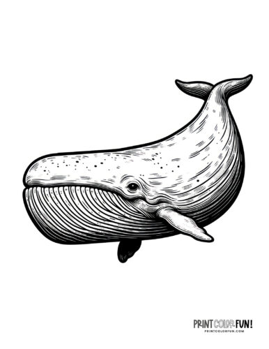 Whale coloring page clipart from PrintColorFun com (9)