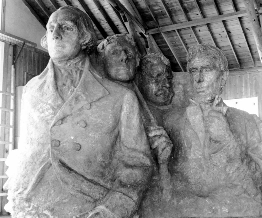 What Mount Rushmore was supposed to look like - Plaster model