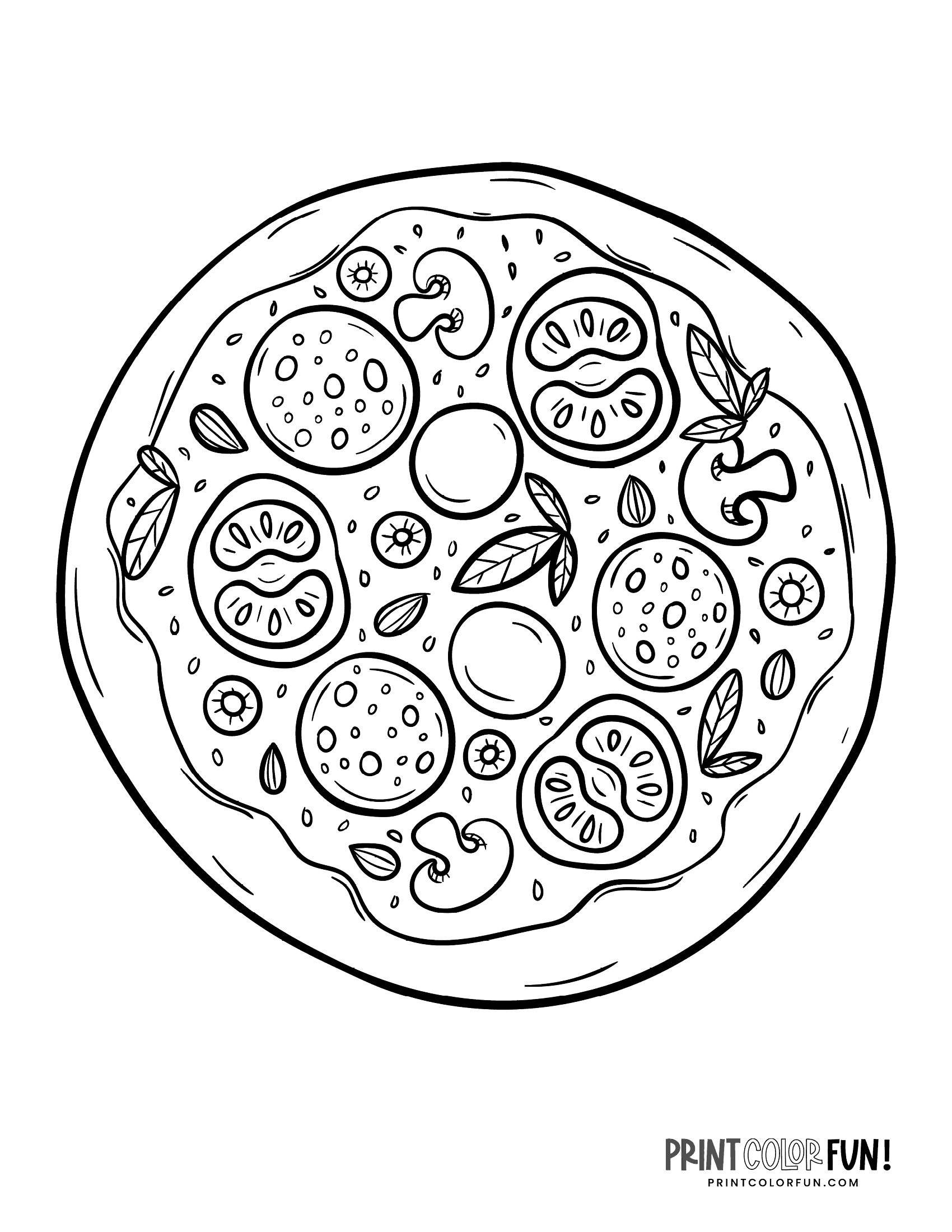 Pizza Coloring Pages Printable