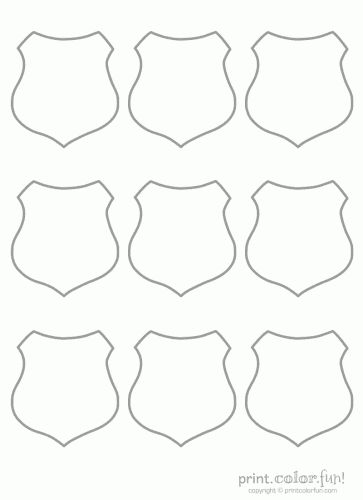 police badge coloring page