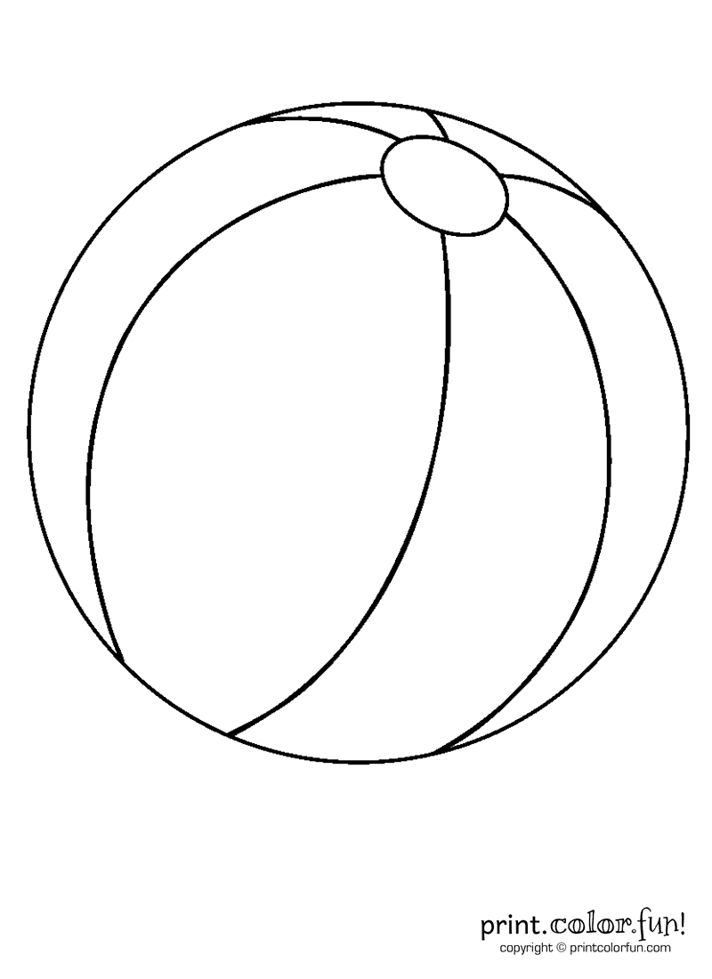 Download Beach ball coloring page - Print. Color. Fun!