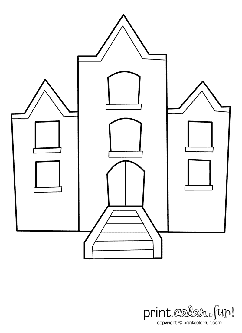 house window coloring pages