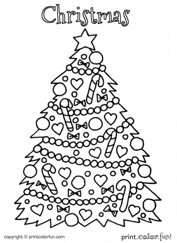 christmas tree decorated