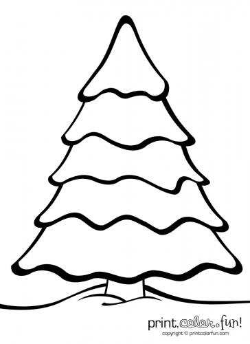 blank christmas tree coloring