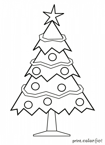 Free printable Christmas tree coloring pages