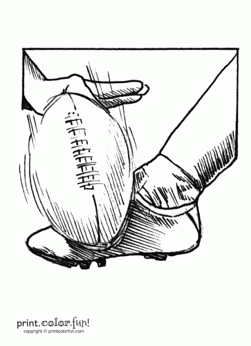 Kicking a football