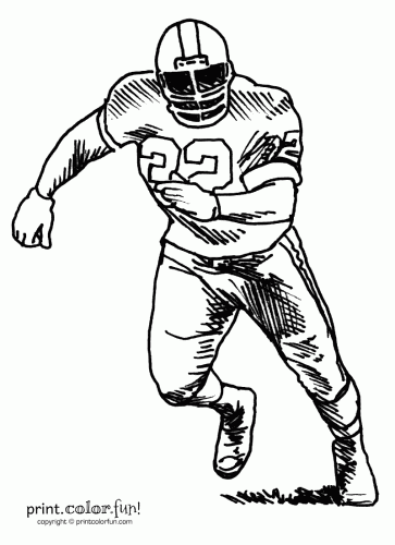 football player coloring pages for kids