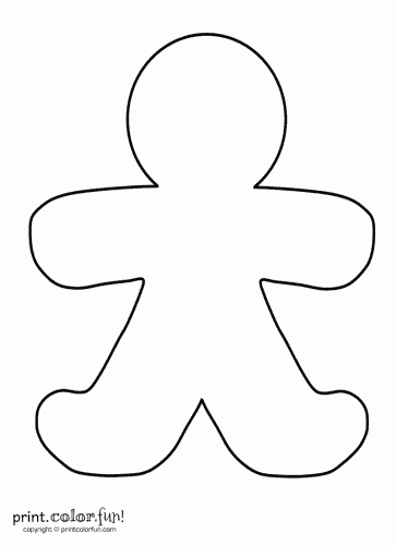 gingerbread man printable coloring pages