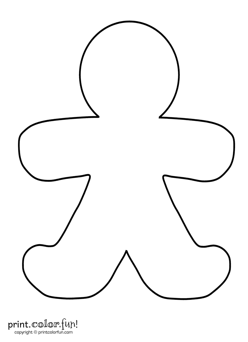 gingerbread man blank