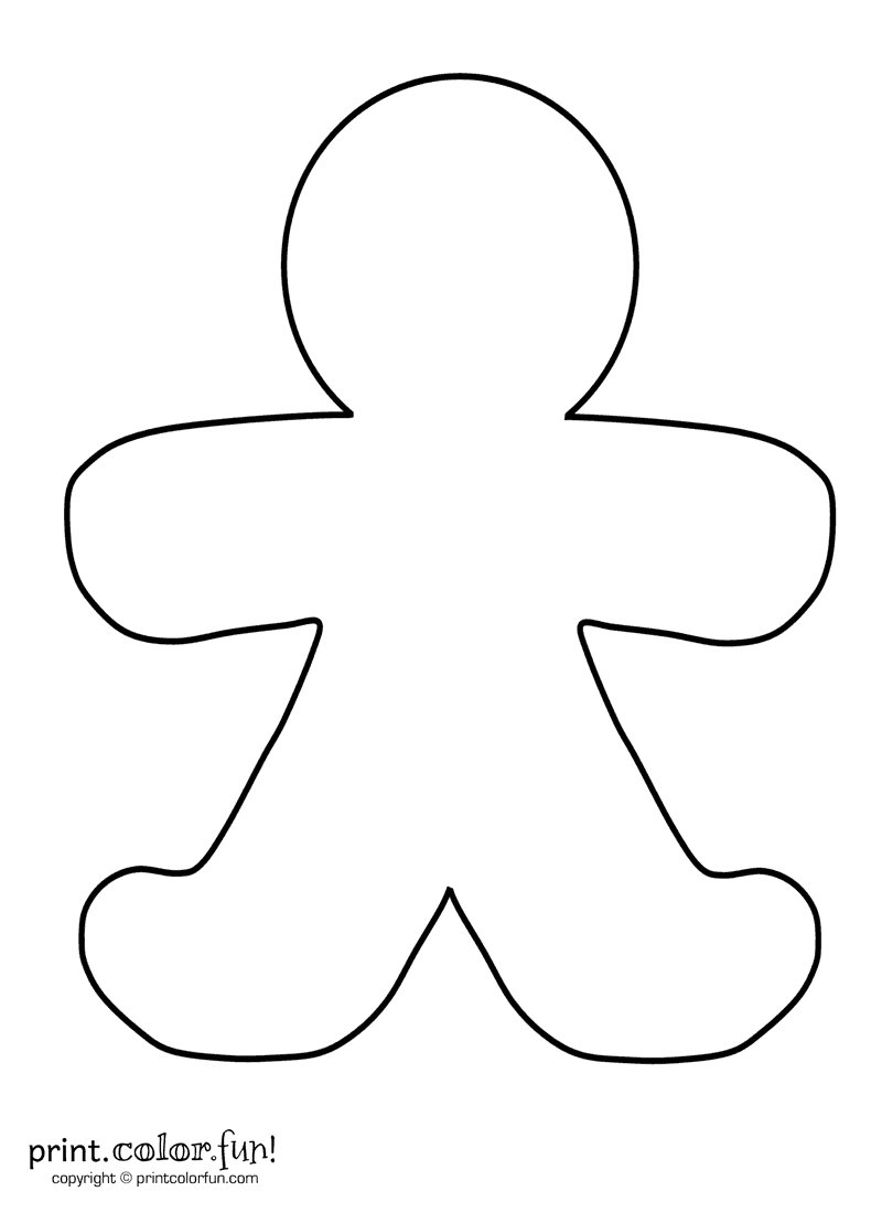 Gingerbread Man Template Printable Large FREE DOWNLOAD Aashe
