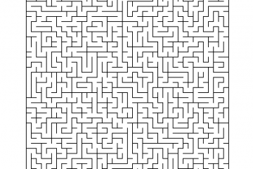 rectangle maze coloring page print color fun