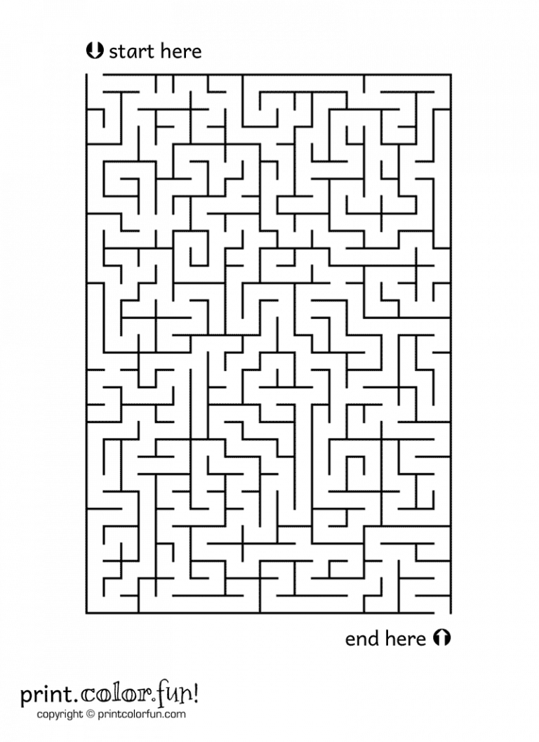 Mazes Print Color Fun Free Printables Coloring Pages Crafts Puzzles Cards To Print