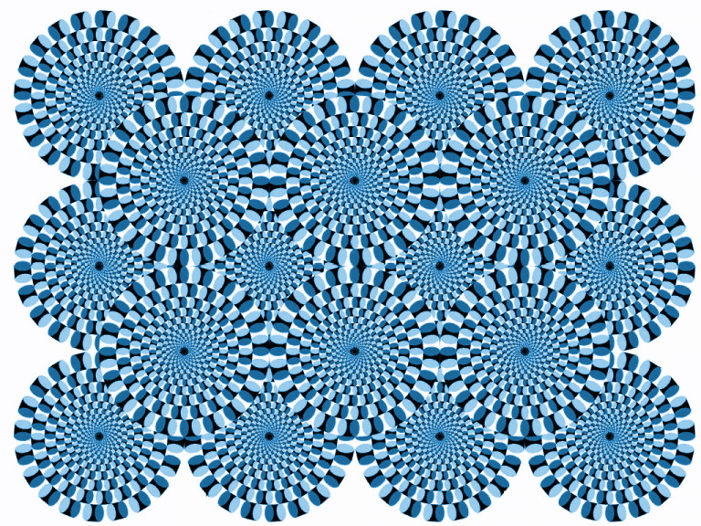 Wheels turning optical illusion - Print Color Fun!