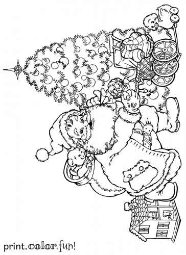 Printable Christmas tree coloring